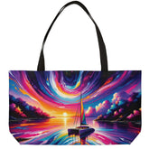 Sunset Serenity Weekender Tote Bag - Subtle Blue M